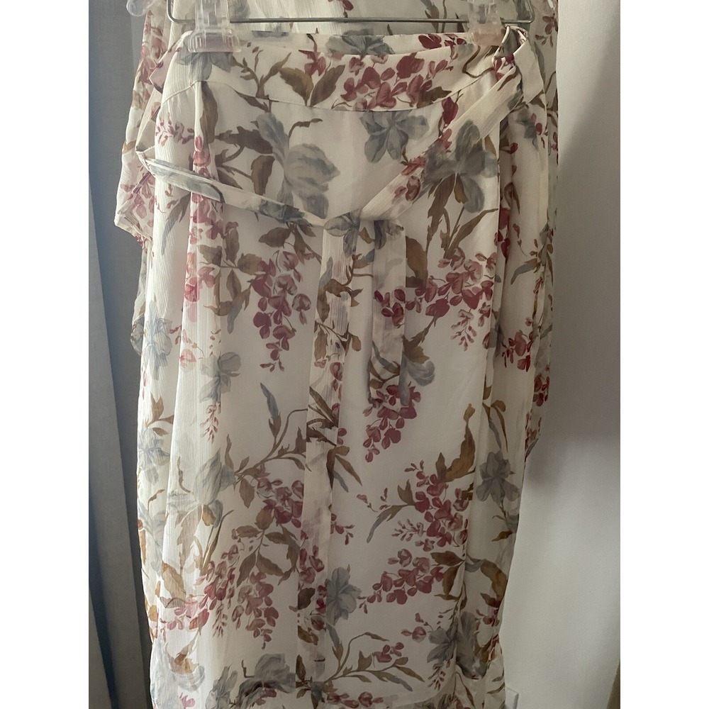 NWT Vince Camuto Oasis Bloom Pearl Ivory Floral Blouse Skirt set Summer Sz XL/16 - Picture 7 of 9